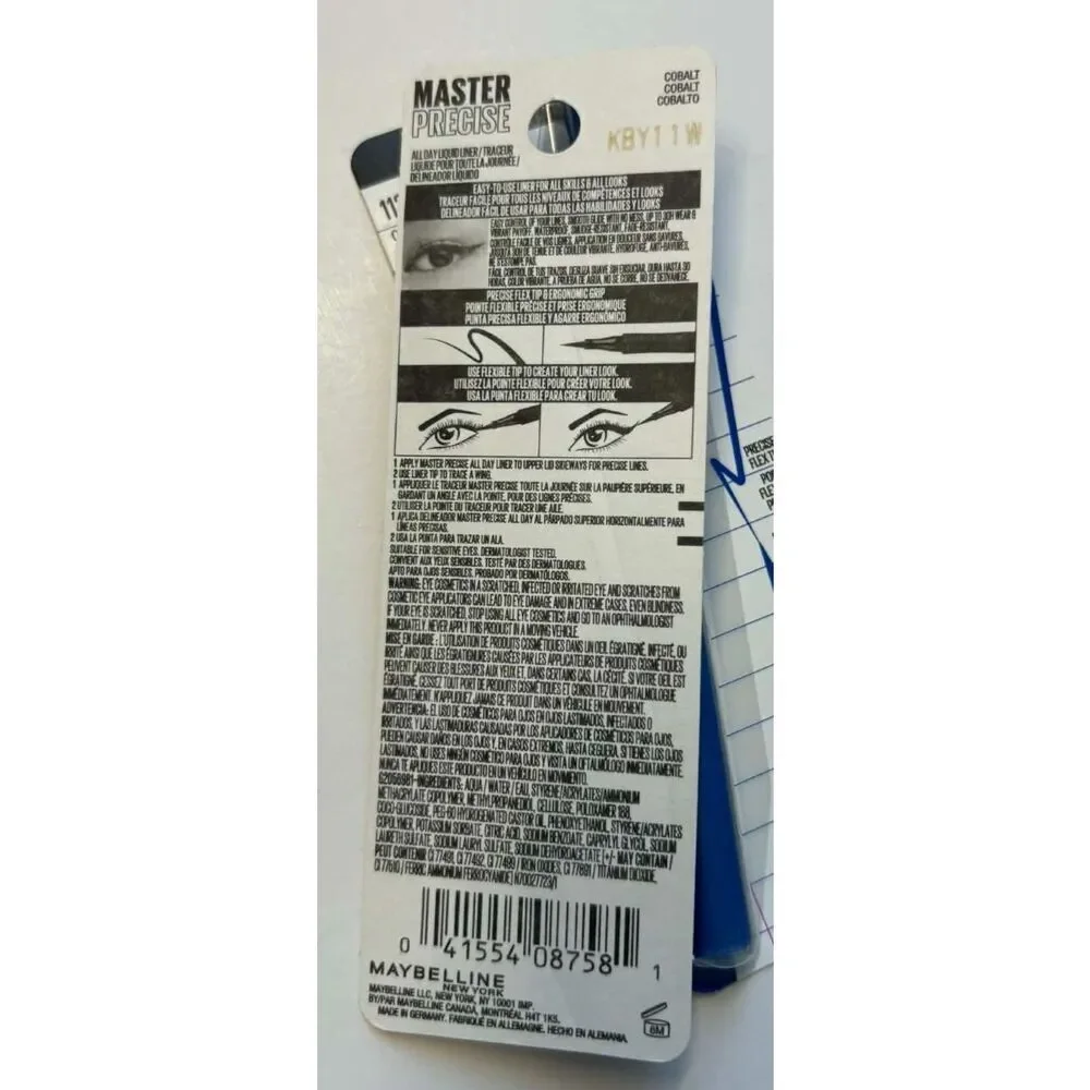 2 Maybelline Master Precise All Day Liquid Liner Precise Flex Tip 113 Cobalt